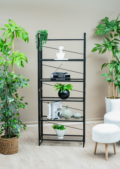 Metal reol med 6 hylder