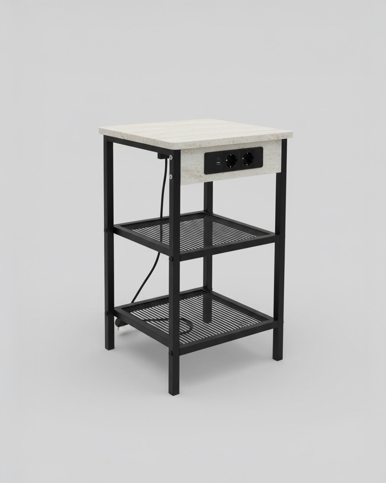 Sidebord/Natbord med stikkontakt