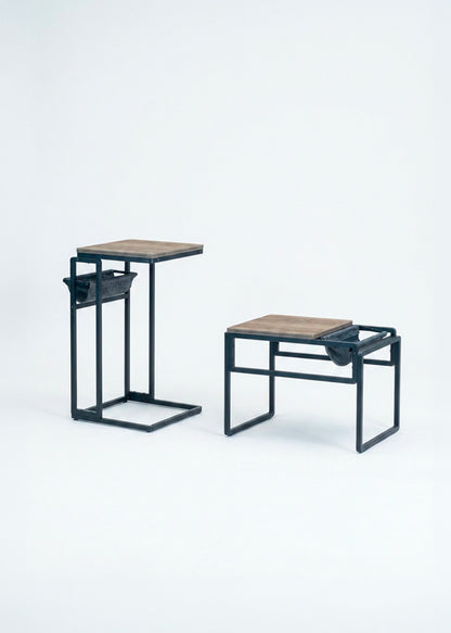 Sidebord eller sofabord med magasinholder