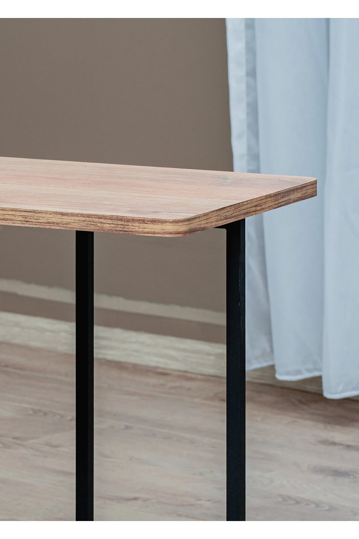 Sidebord, sort / egetræsmønstret