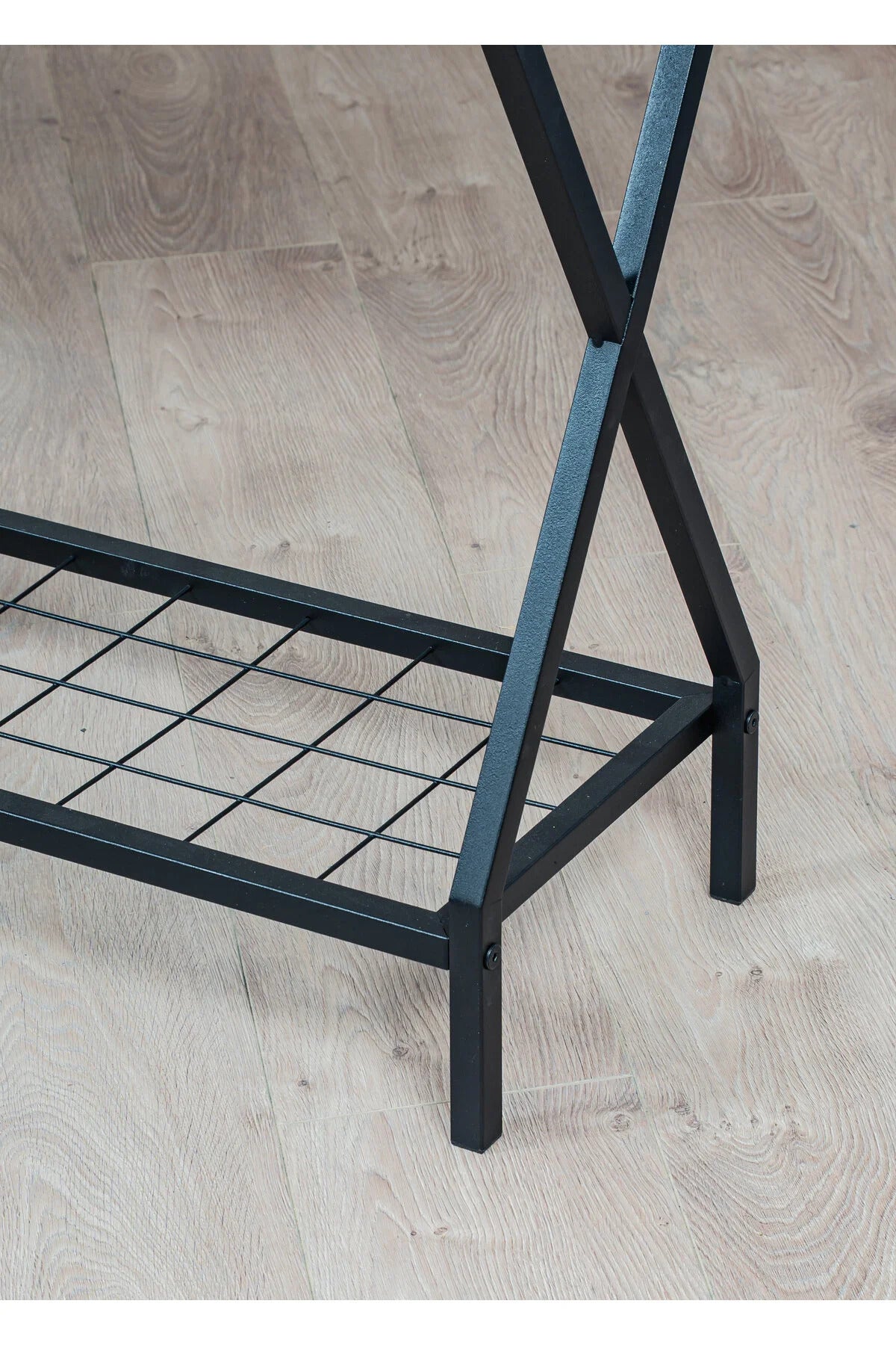 Sidebord, sort / metal