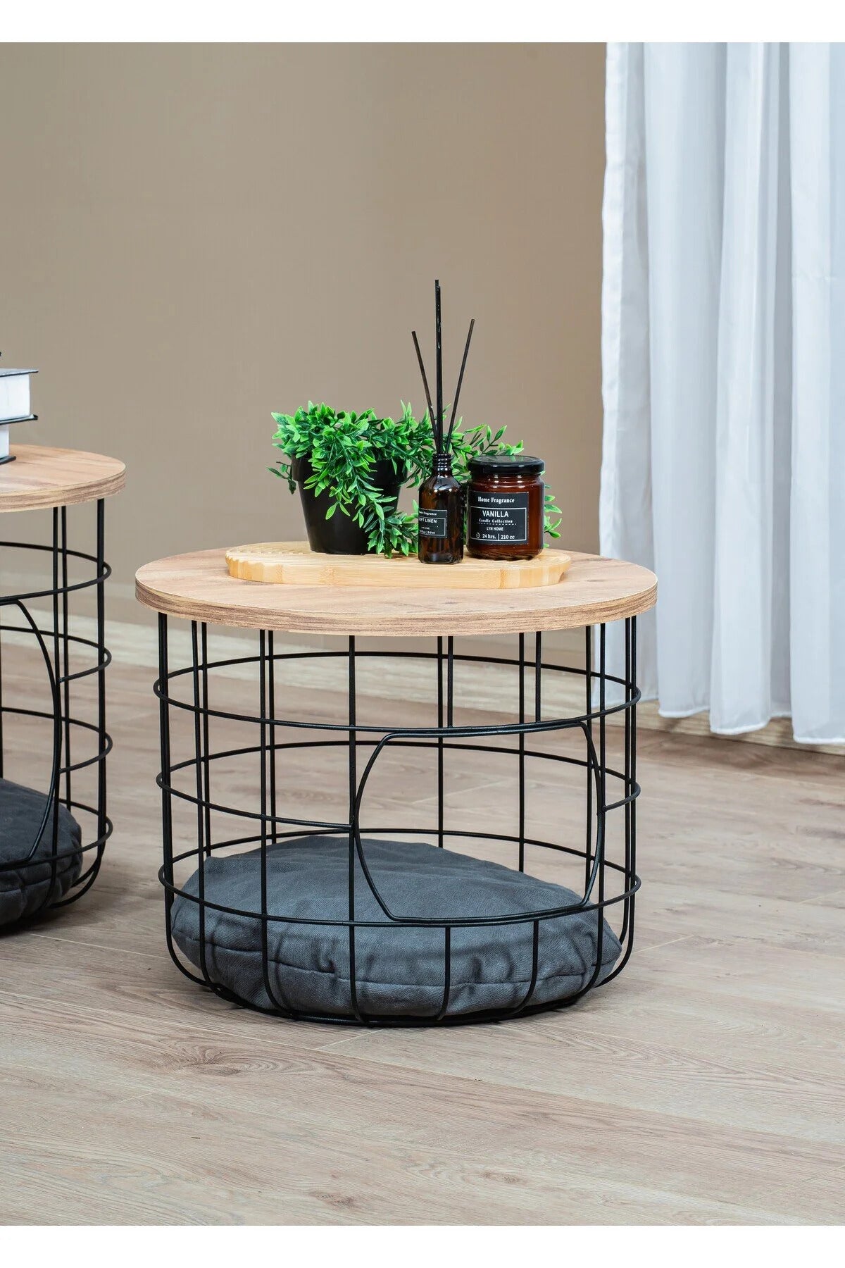 2 stk Sofabord med kattekurv
