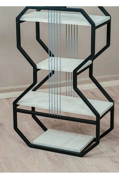 Reol, guitar sort/ hvid marmor mønster